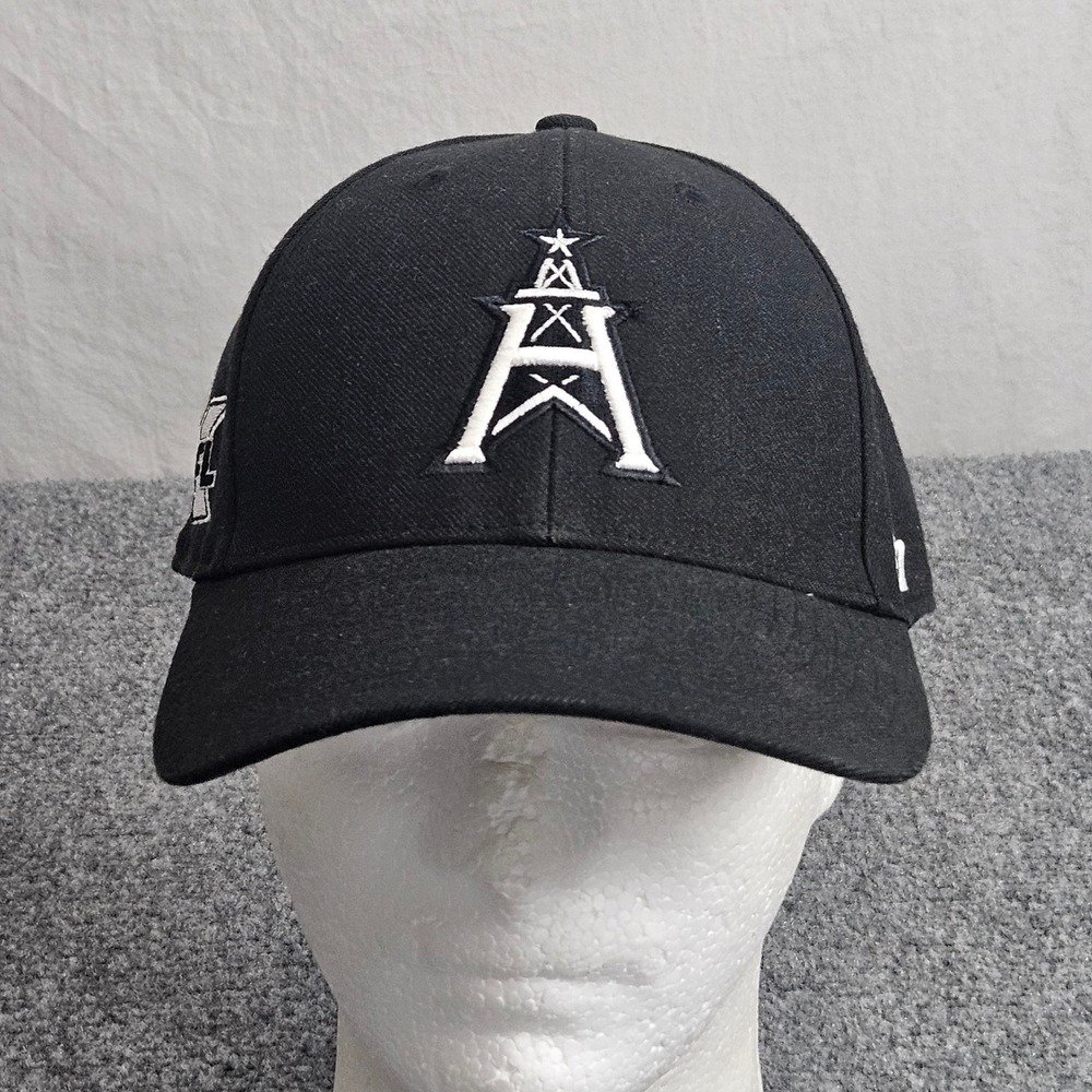 Houston Roughnecks Hat Black XFL Football Strapback 47 Brand Cap Texas Collector
